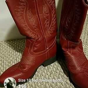 Red cowboy boots